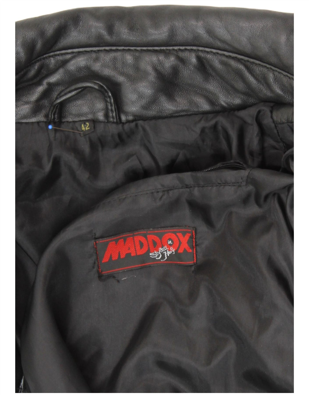 MADDOX Veste en cuir femme IT 42 Cuir noir moyen
