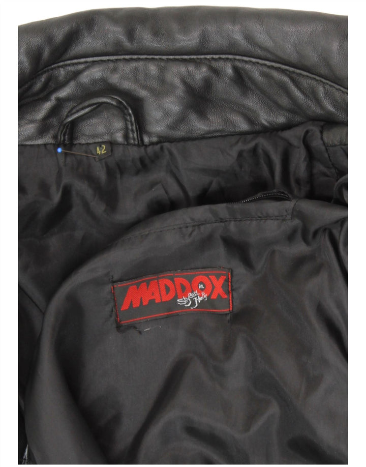 MADDOX Veste en cuir femme IT 42 Cuir noir moyen