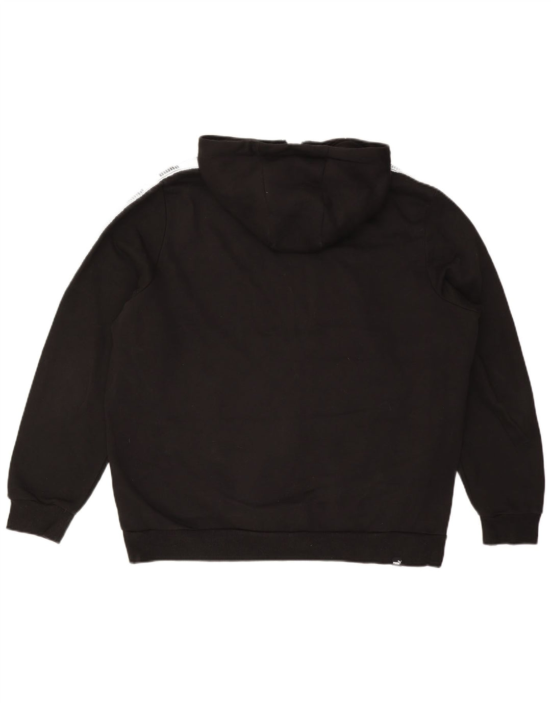 PUMA Pull à capuche zippé graphique pour homme XL en coton color block noir