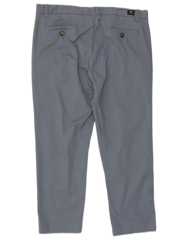 French Connection Mens Slim Fit Cropped Trousers W36 L25 Blue