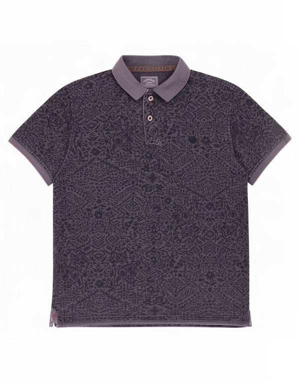 Fat Face Polo Homme Grand Bleu Marine Paisley Coton