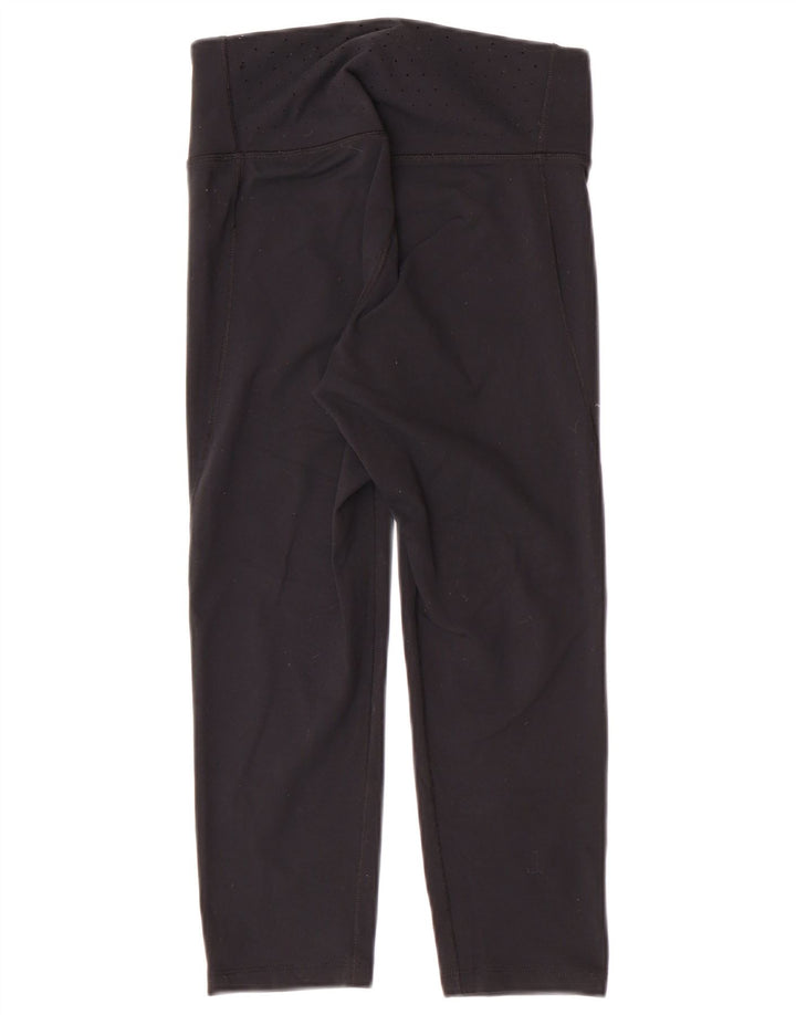 NIKE Femmes Dri Fit Capri Leggings UK 8 Petit Nylon Noir