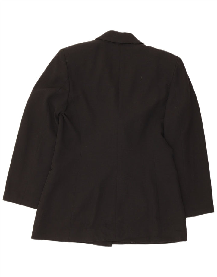Luisa Spagnoli Veste blazer croisée pour femme IT 44 Noir moyen