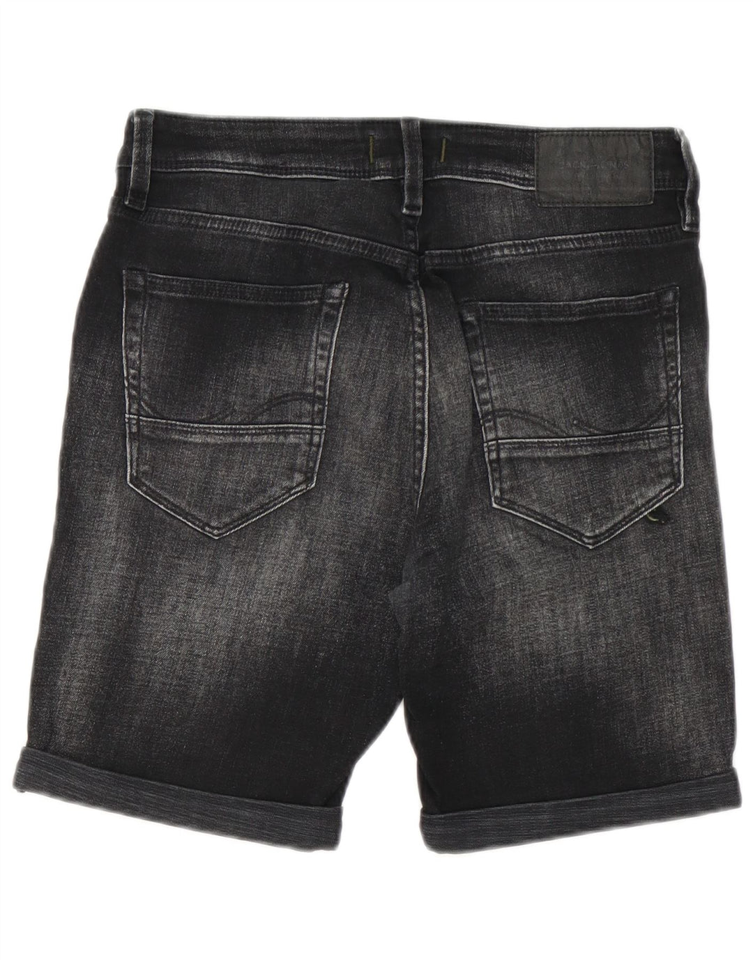 Jack & Jones Short en jean vieilli pour homme Small W29 Noir