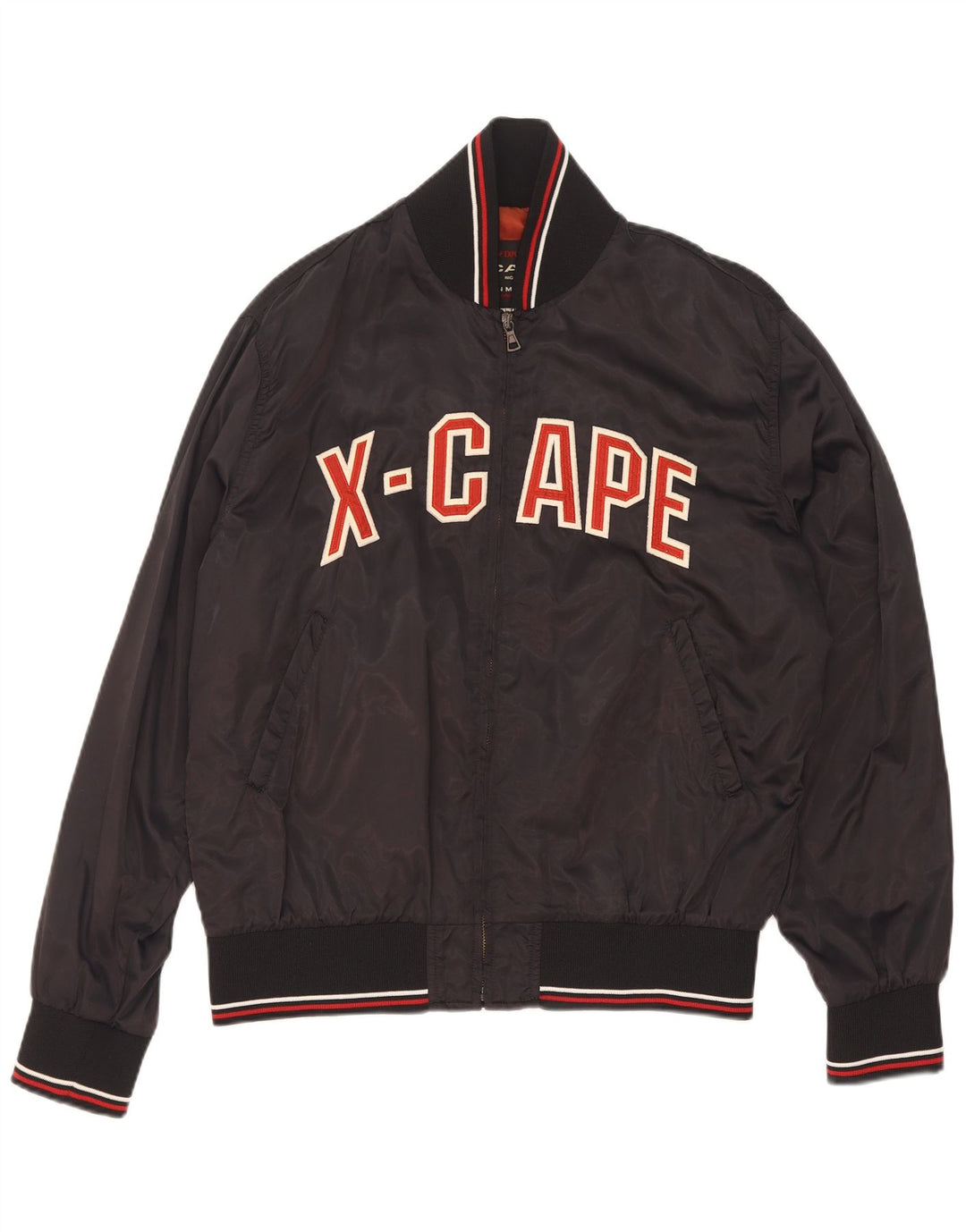 X-Cape Veste bomber graphique pour homme UK 40 Large Noir Colourblock Polyamide