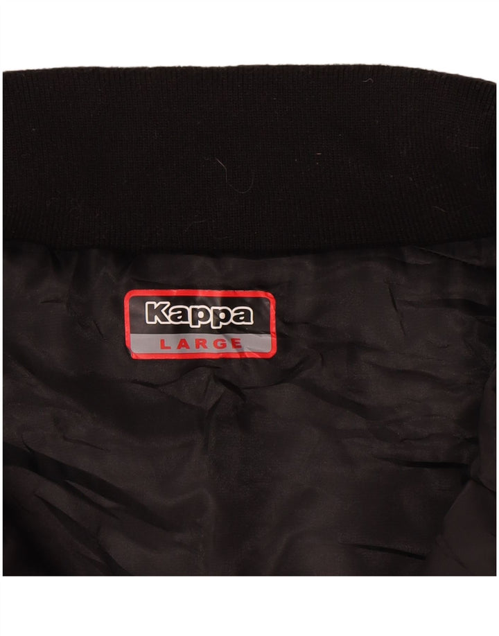 Kappa Gilet rembourré pour homme UK 40 Large Noir Polyester