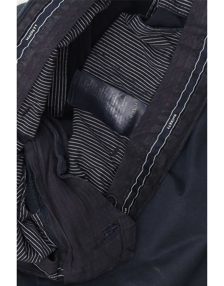 Hackett Pantalon Chino Droit Homme W34 L32 Bleu Marine Coton