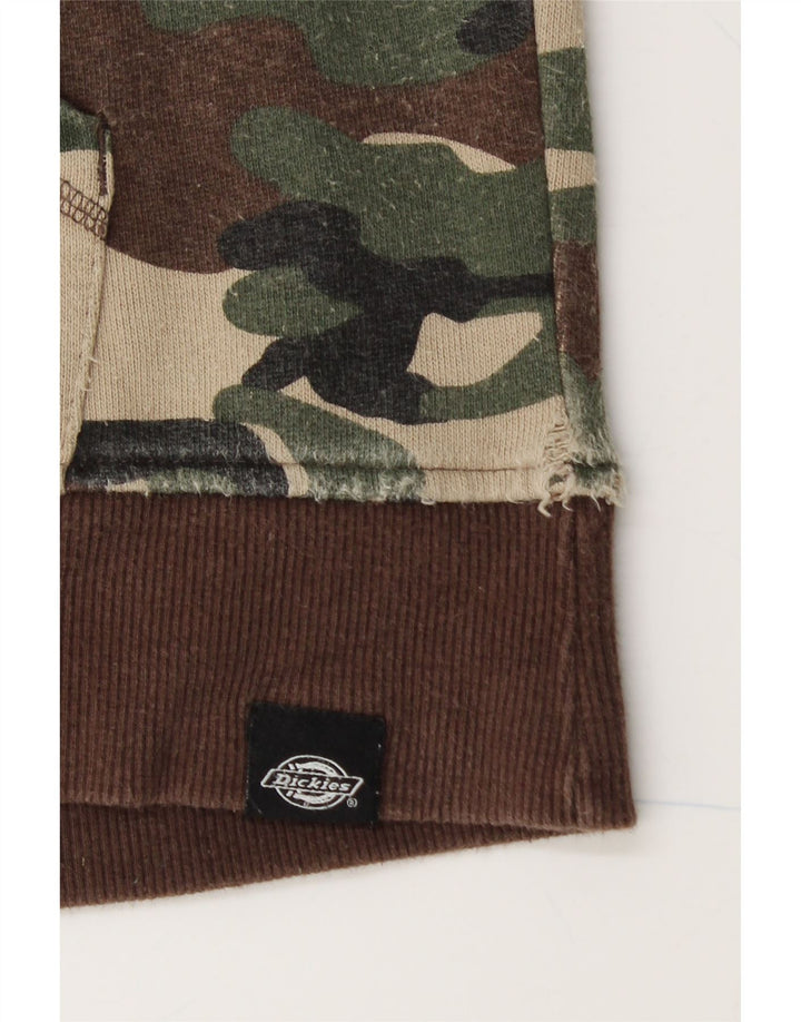 DICKIES Pull à capuche pour homme Large Kaki Camouflage