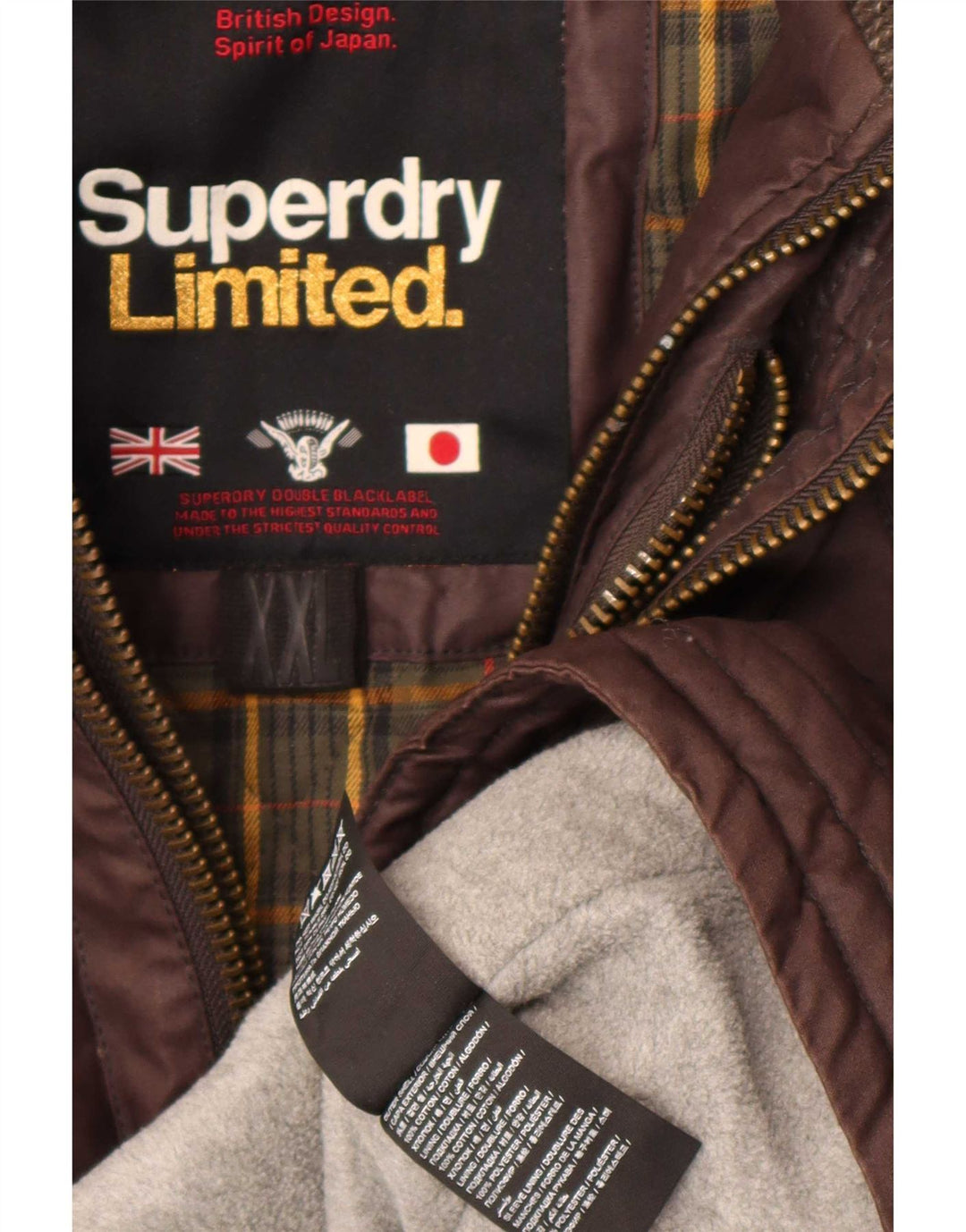 Superdry Parka à capuche coupe régulière pour homme 2XL Marron Coton