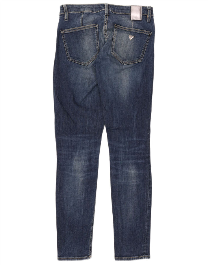 GUESS Femme Marilyn Skinny Jeans W27 L28 Bleu Coton