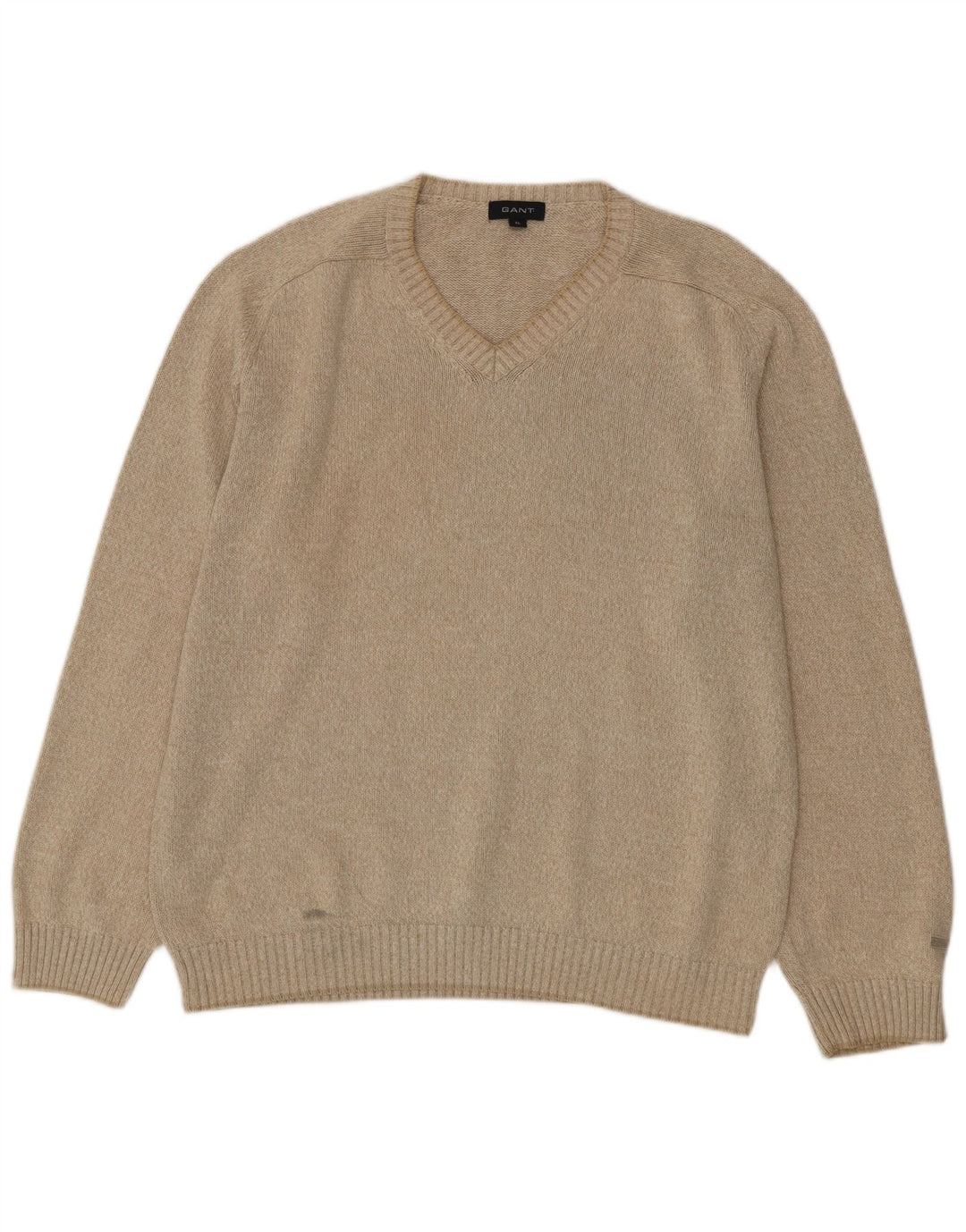 Gant Pull Col V Homme XL Beige Coton
