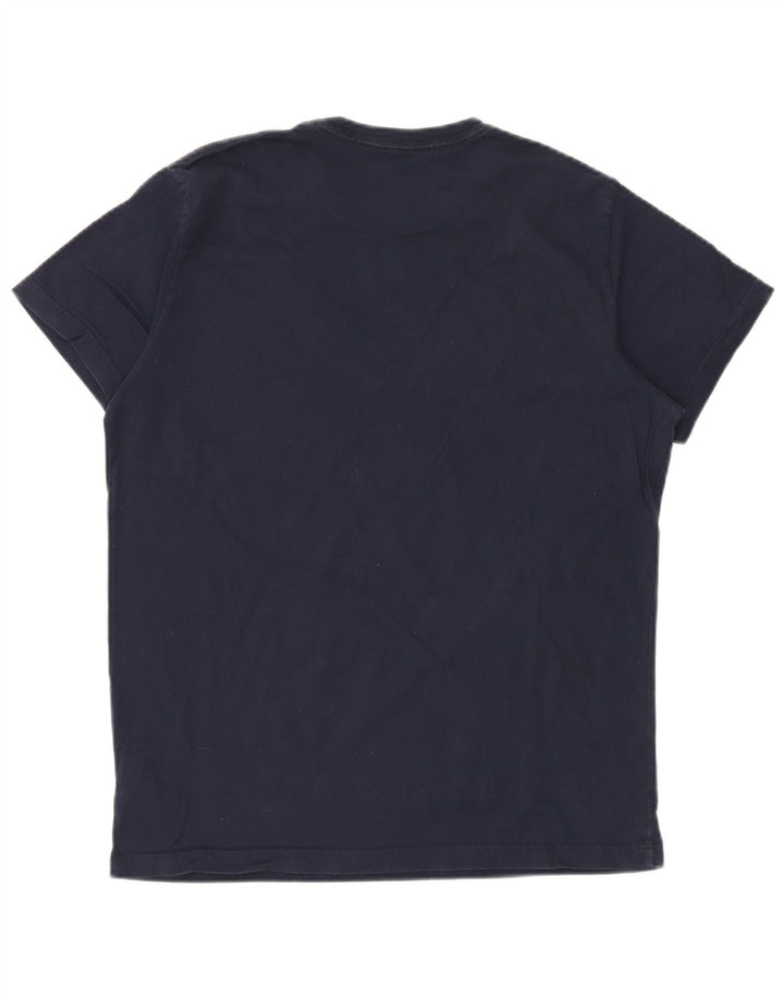 PEPE JEANS T-shirt graphique coupe classique pour hommes, grand, bleu marine, en coton