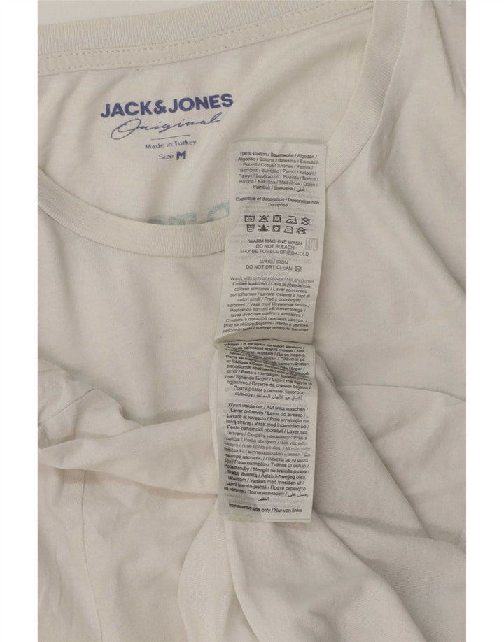 Jack & Jones T-Shirt Graphique Homme Blanc Moyen Coton