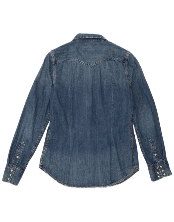 Levi's Chemise en Jean Femme UK 10 Small Bleu Coton