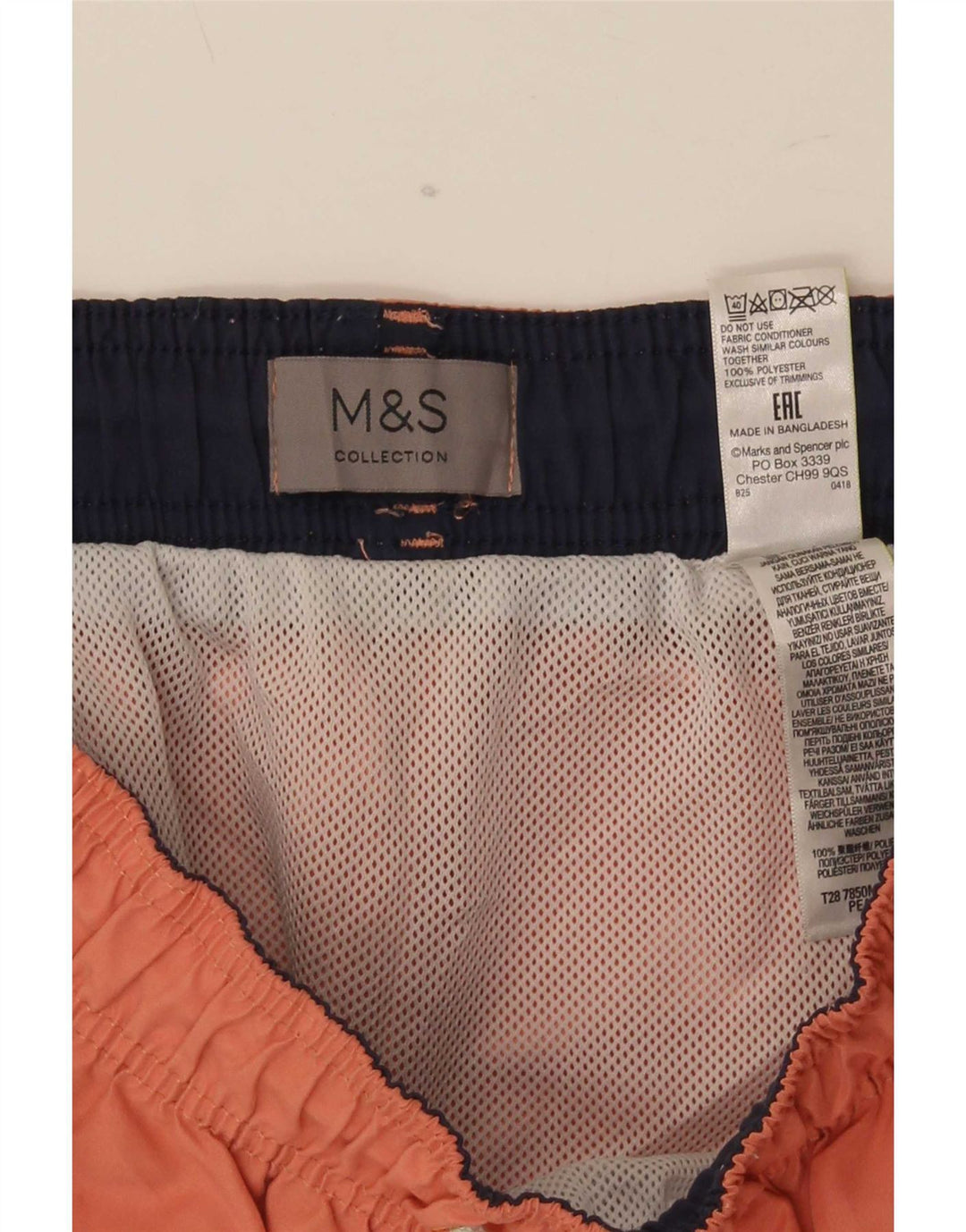Marks & Spencer Short de Bain Homme Orange Moyen Polyester