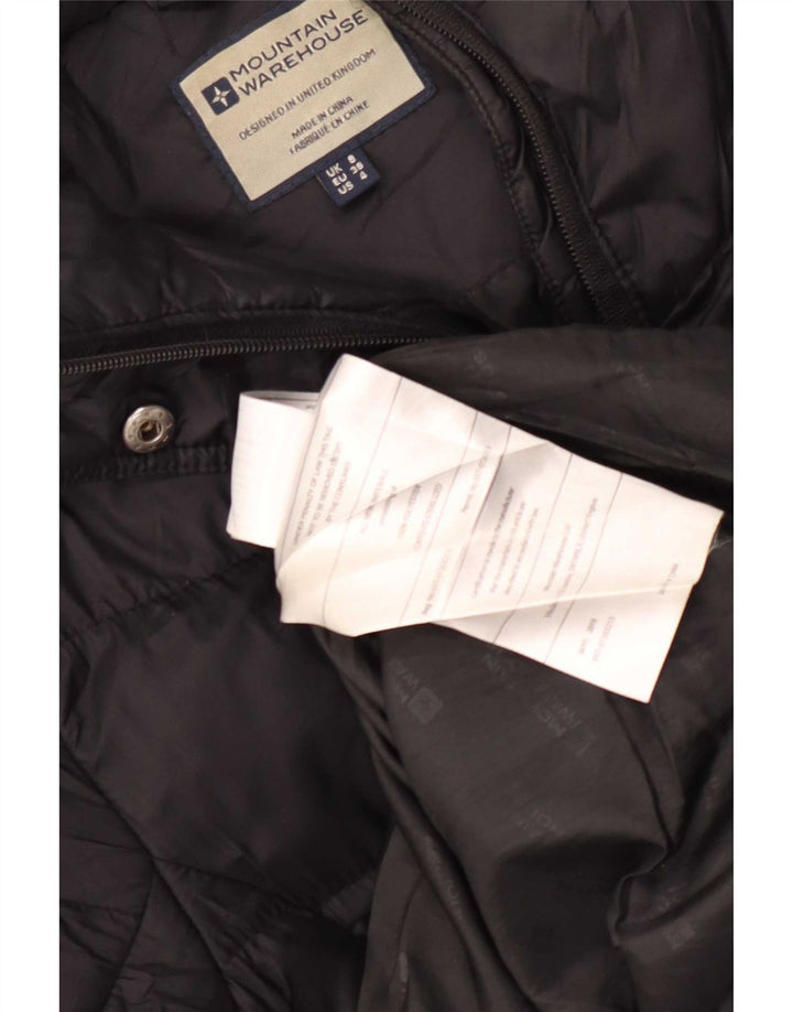 Mountain Warehouse Manteau rembourré à capuche pour femme UK 8 Small Noir Polyester