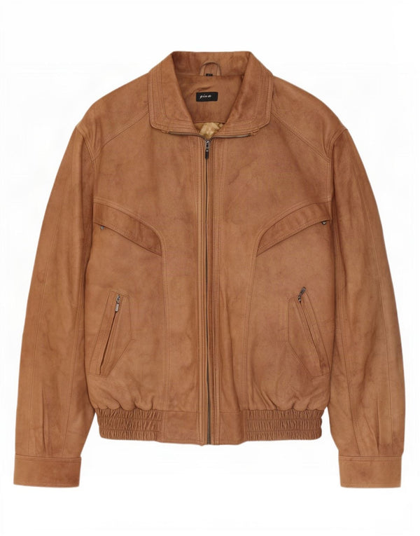 Veste en cuir homme Gina IT 54 2XL marron viscose