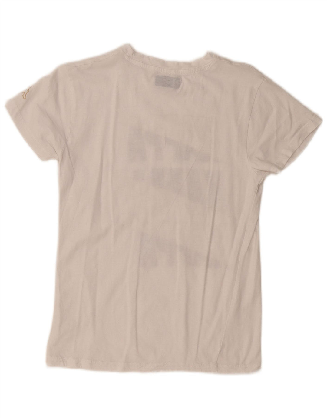 KAPPA T-shirt graphique pour femme UK 10 Small Blanc