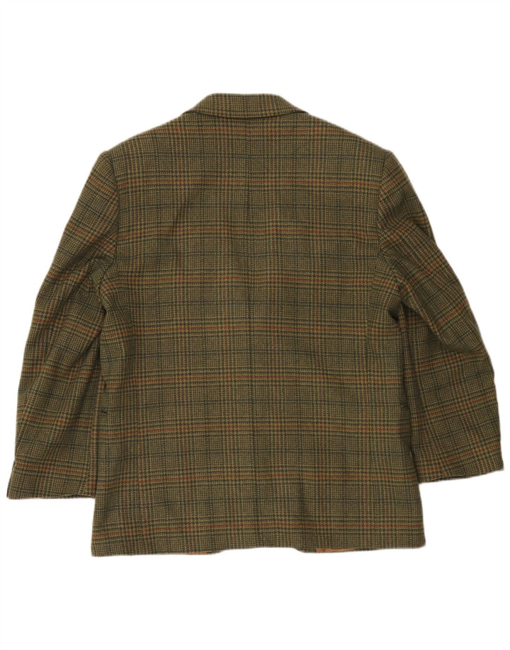 Incom Veste blazer à 2 boutons pour homme UK 38 Kaki pied-de-poule moyen