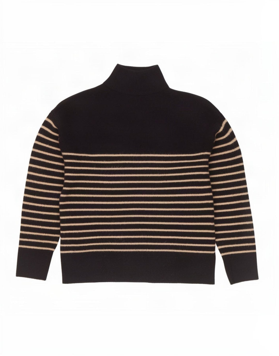 Zara Pull à col boutonné pour femme UK 14 Bleu marine moyen rayé