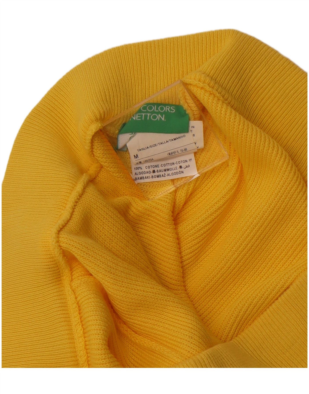 BENETTON Womens Knit Maxi Skirt Medium W28  Yellow Cotton
