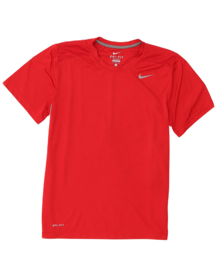 Nike Hommes Dri Fit T-Shirt Haut Large Rouge Polyester