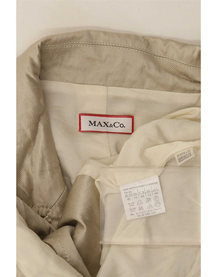 Max & Co. Veste blazer courte à 2 boutons pour femme UK 12 Beige moyen
