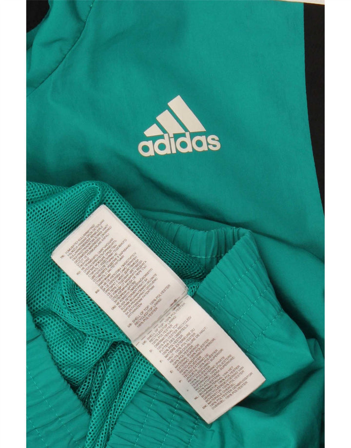 Adidas Hommes Climalite Survêtement Top Veste Large Turquoise Colorblock
