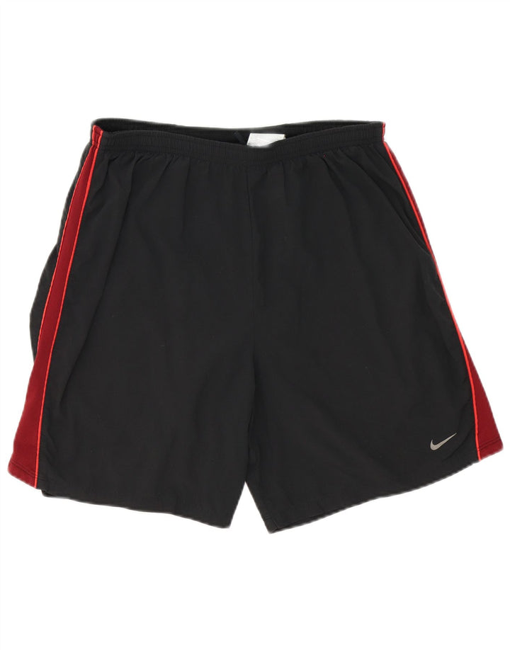 Nike Short de sport Dri Fit pour homme en polyester color block noir moyen