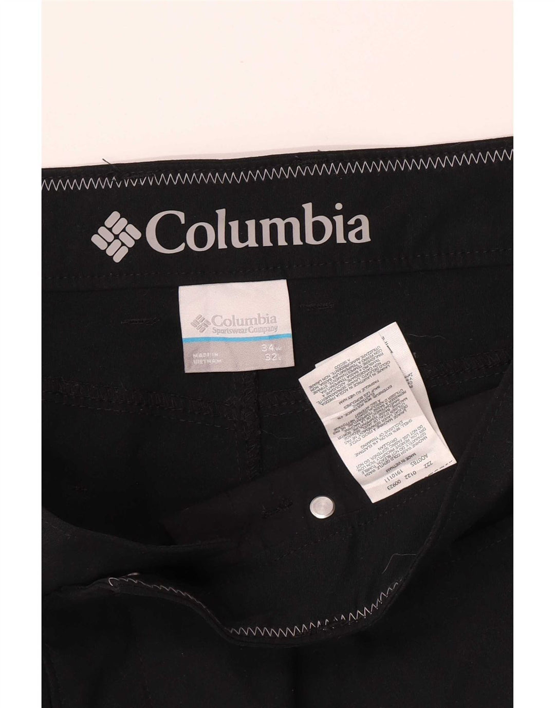 Columbia Pantalon décontracté régulier pour homme W34 L32 Noir Nylon