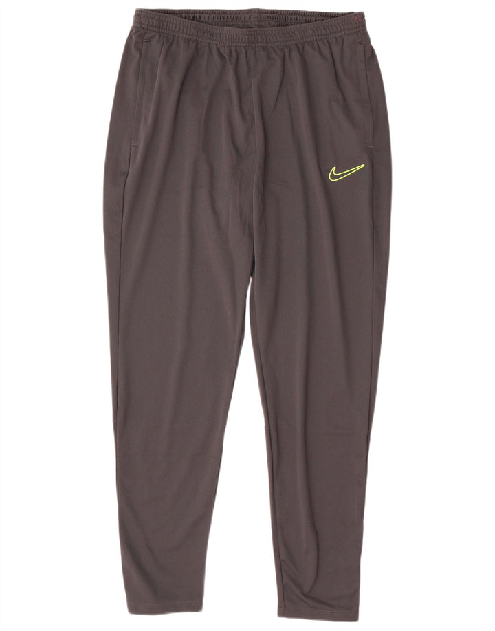 NIKE Pantalon de survêtement Dri Fit pour hommes, grand, gris, polyester