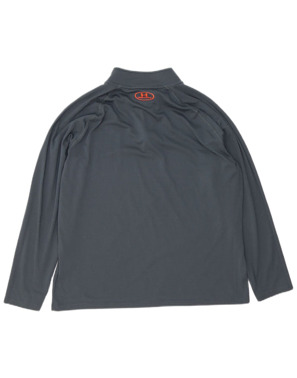 Under Armour Haut de survêtement Heat Gear pour homme avec col zippé Gris Taille L