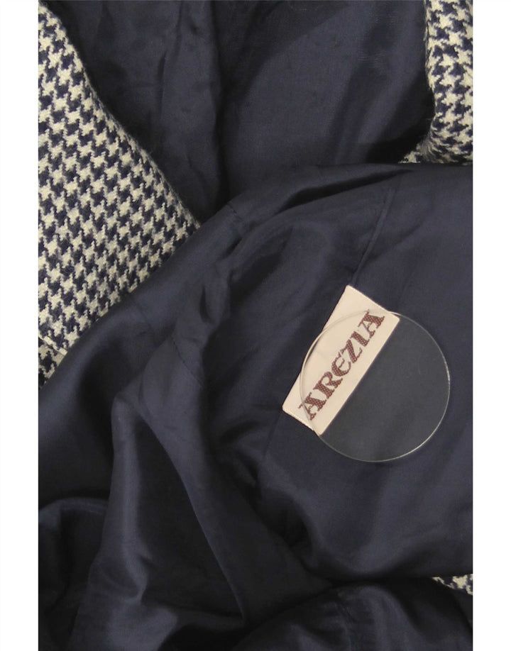 Arezia Veste Blazer Femme IT 42 Pied De Poule Bleu Marine Moyen