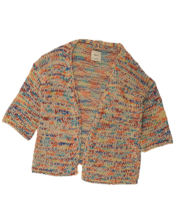 Zara Cardigan surdimensionné à manches 3/4 pour femme UK 10 Small Multicolore