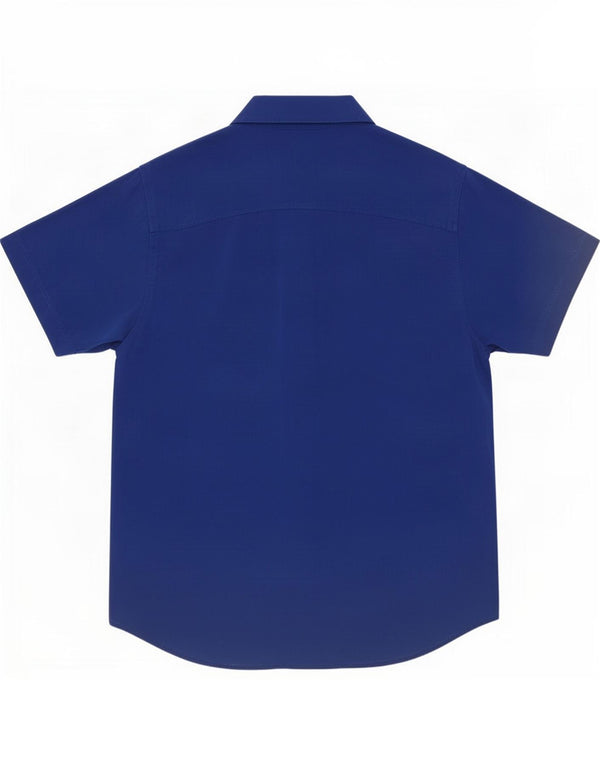 Pierre Cardin Chemise à manches courtes coupe régulière pour homme XL Bleu Viscose