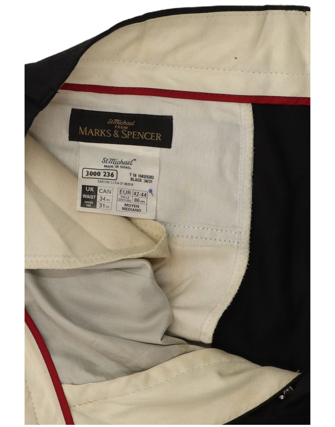 Marks & Spencer Pantalon de costume pour homme W34 L30 Gris laine