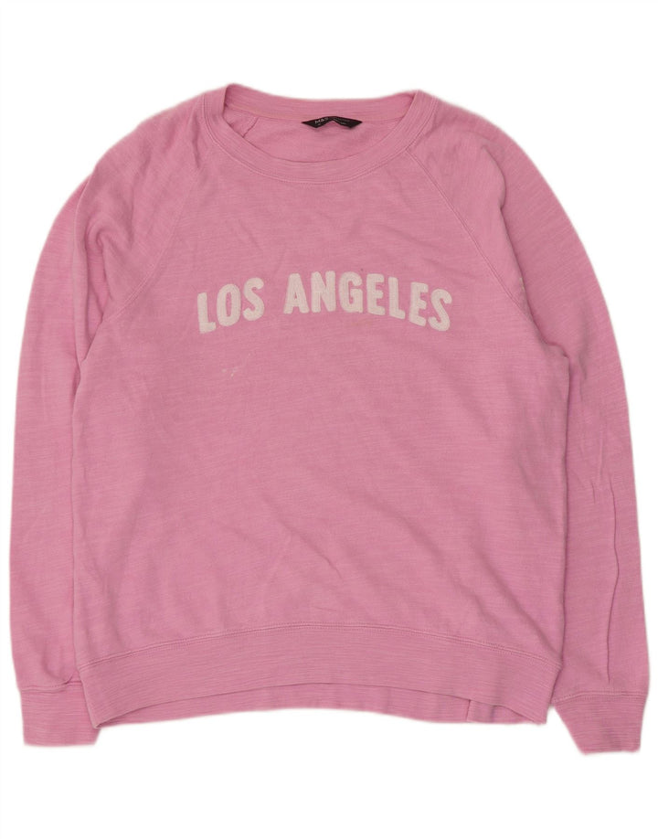 Marks & Spencer Sweat-shirt graphique pour femme UK 12 Rose moyen moucheté