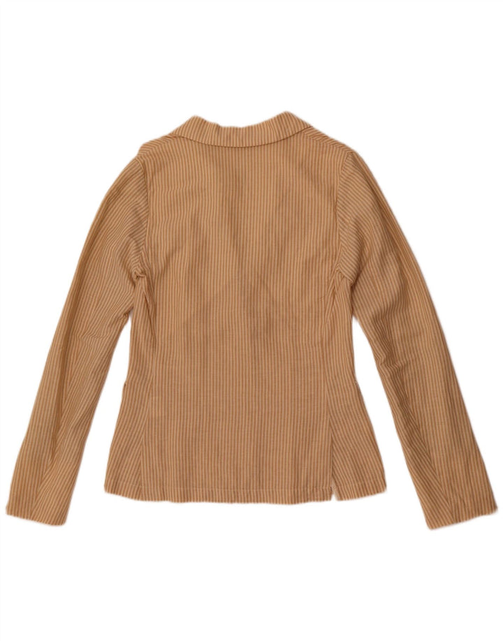 Maison Scotch Veste Blazer 2 Boutons Femme Taille 1 Petite Rayure Beige