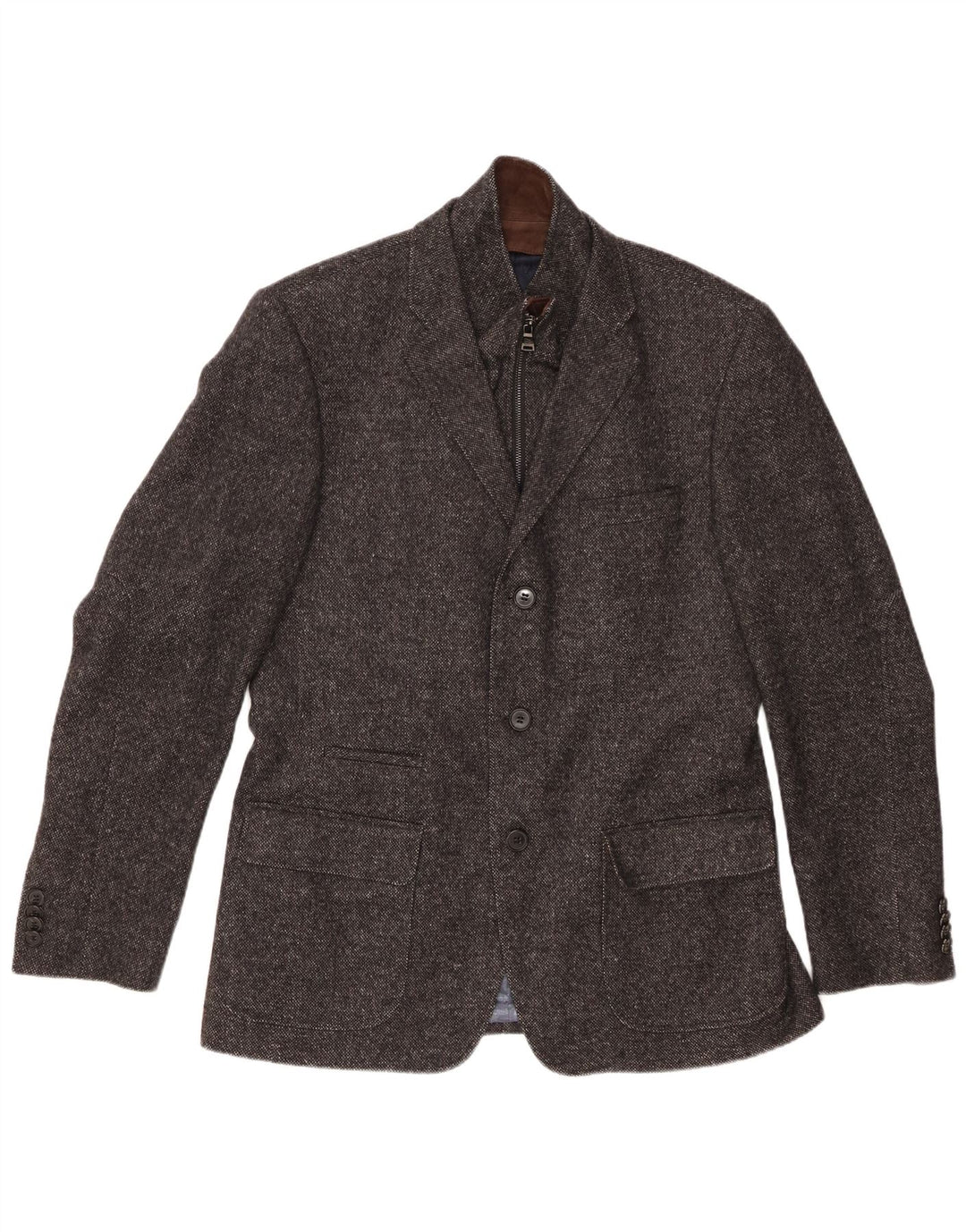ROY ROBSON Veste blazer à 3 boutons pour homme UK 38 Gris moyen Laine vierge