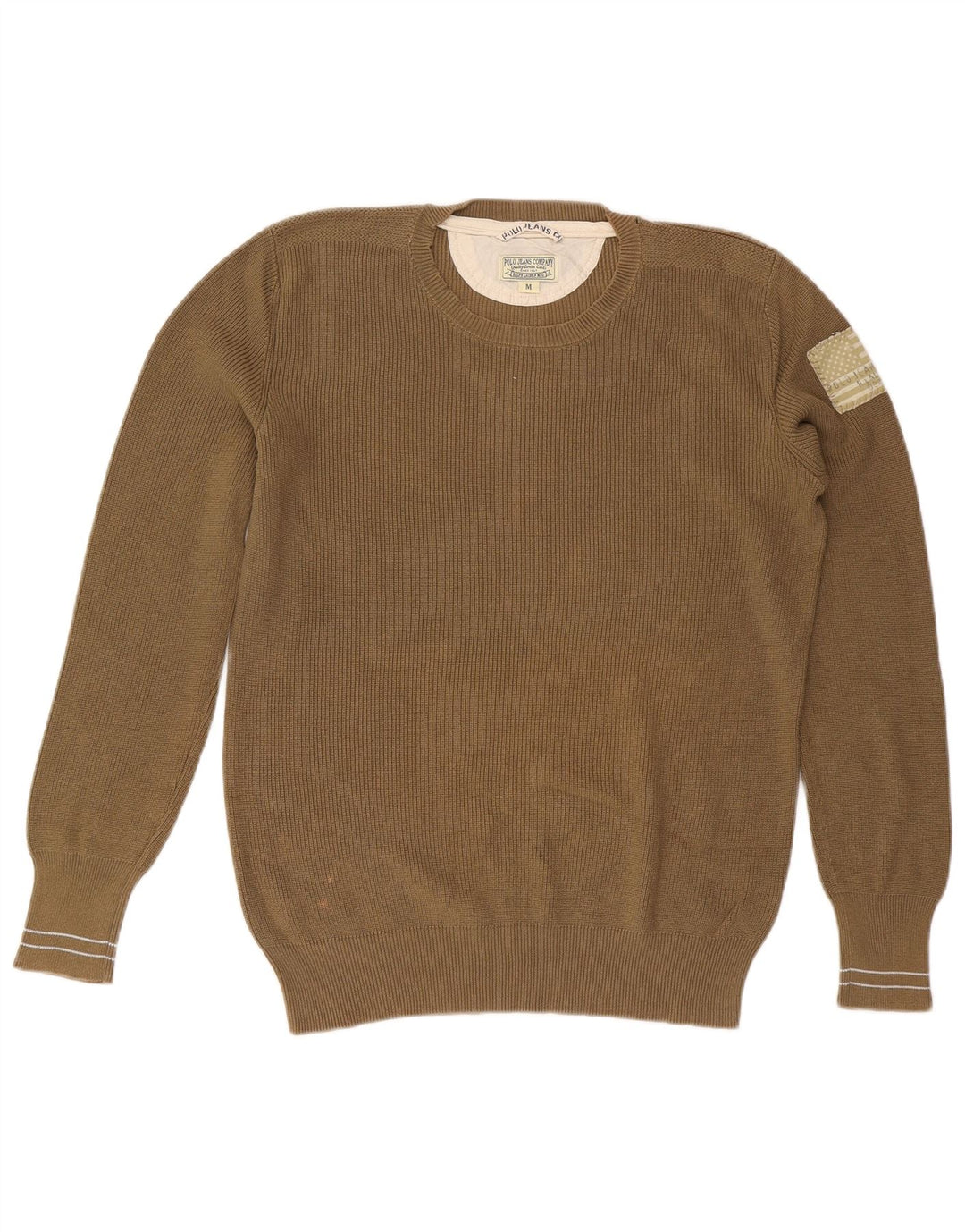 RALPH LAUREN Pull à col rond pour homme en coton marron moyen