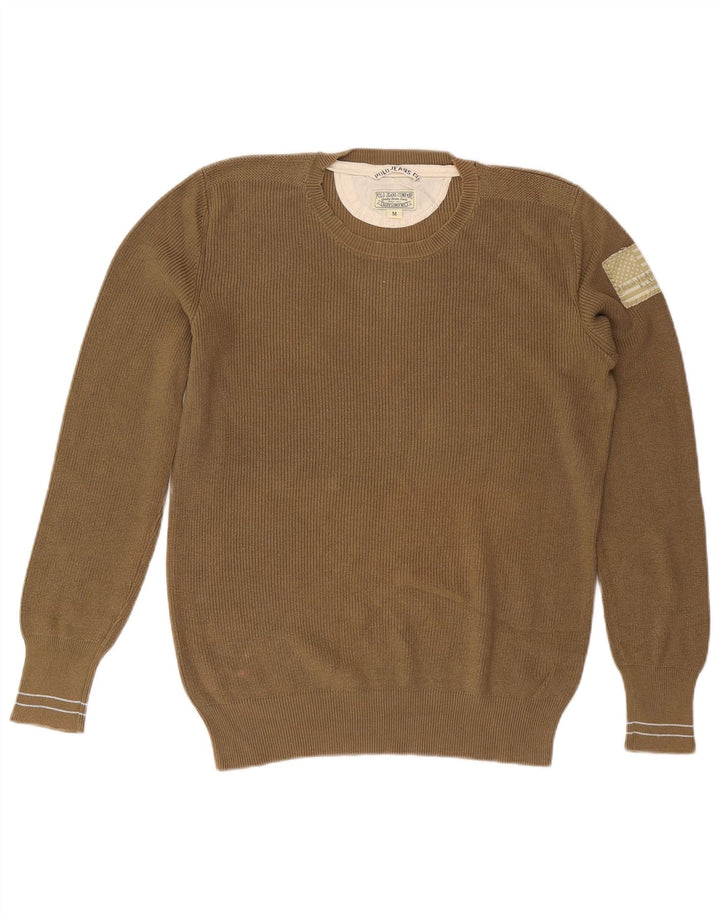 RALPH LAUREN Pull à col rond pour homme en coton marron moyen