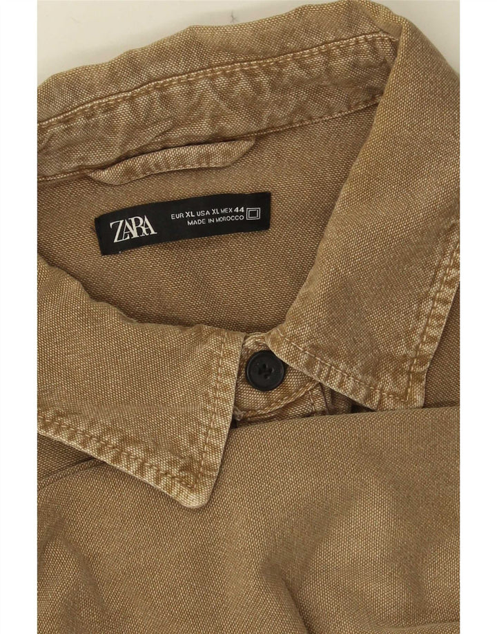Zara Chemise Homme XL Marron