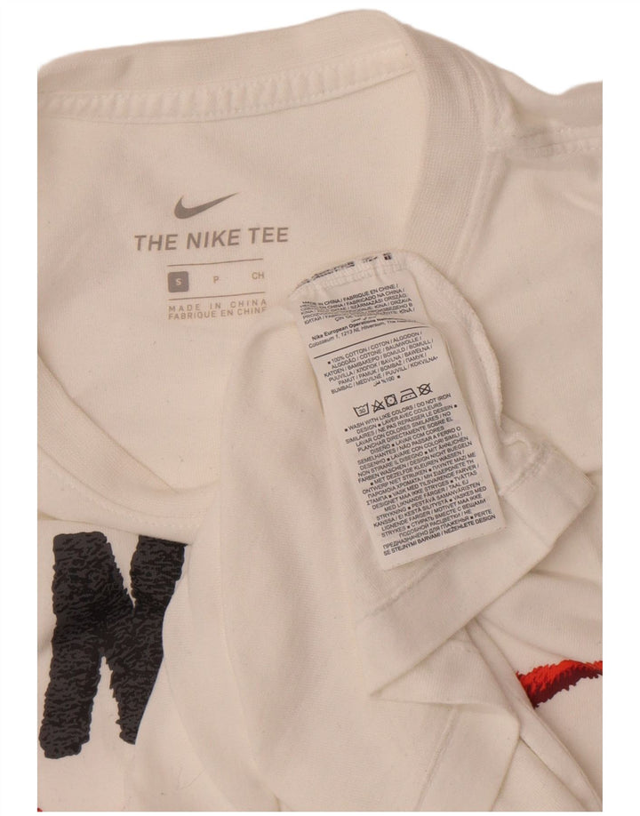 Nike T-shirt graphique pour hommes, petit, en coton blanc