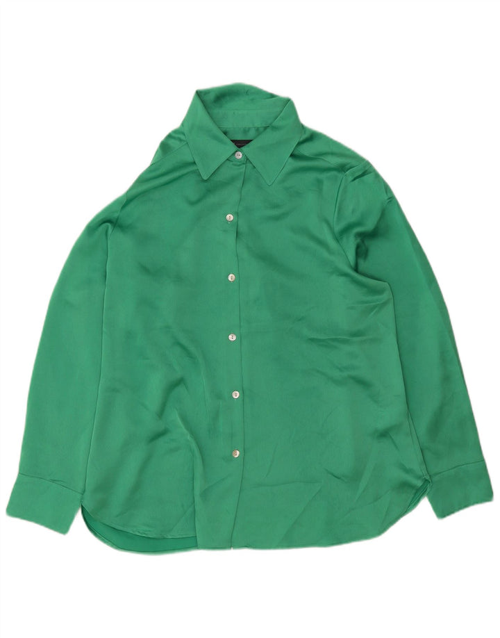 Marks & Spencer Chemise Femme UK 14 Large Vert Polyester