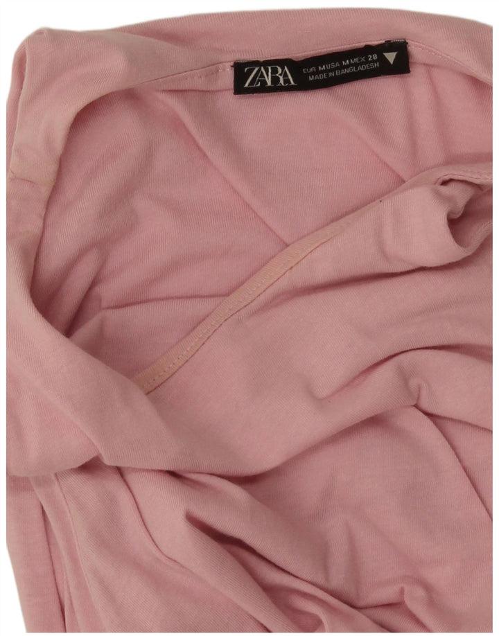 Zara Robe longue sans manches pour femme UK 12 Rose moyen