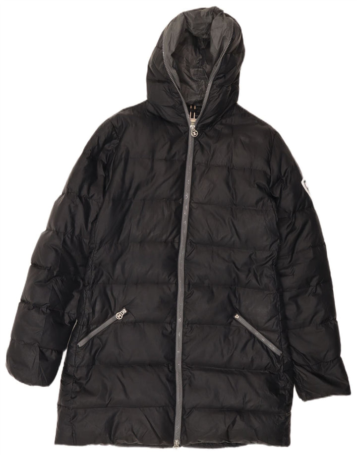 CHAMPION Manteau matelassé à capuche pour femme UK 16 Large Noir