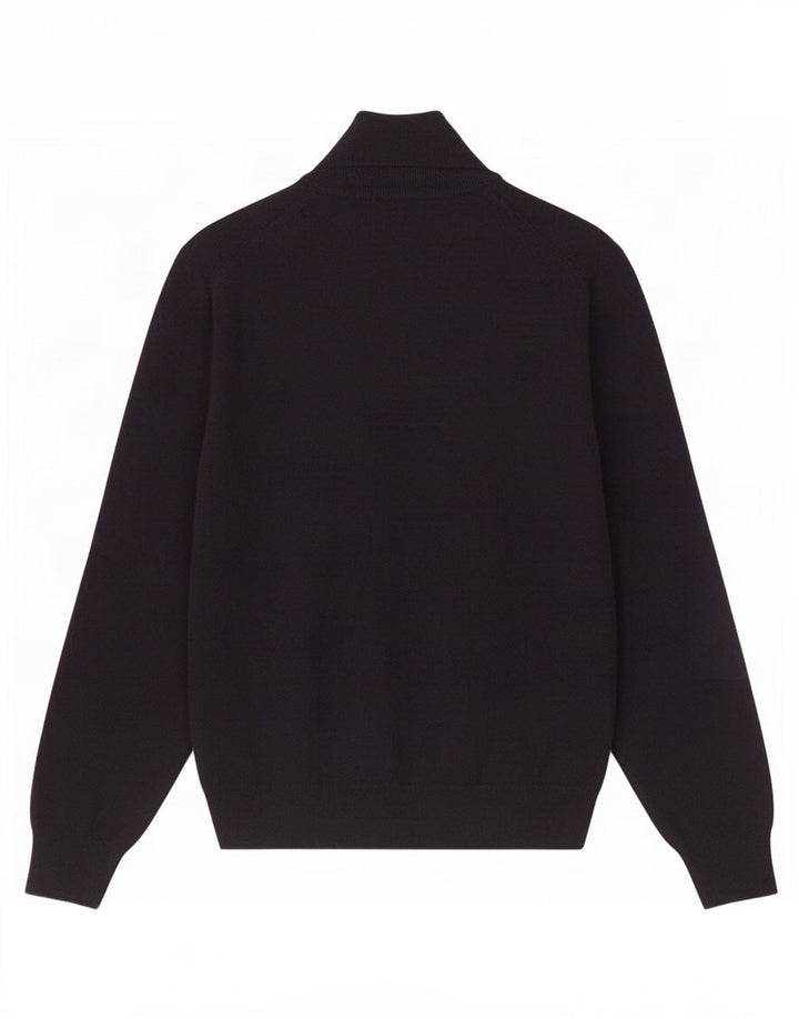 Gant Pull Col Zippé Homme Bleu Marine Moyen Laine