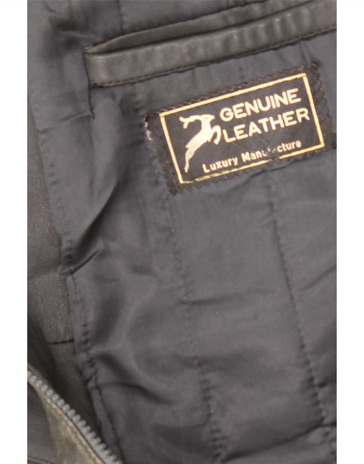 veste en cuir homme vintage UK 40 Grand Gris