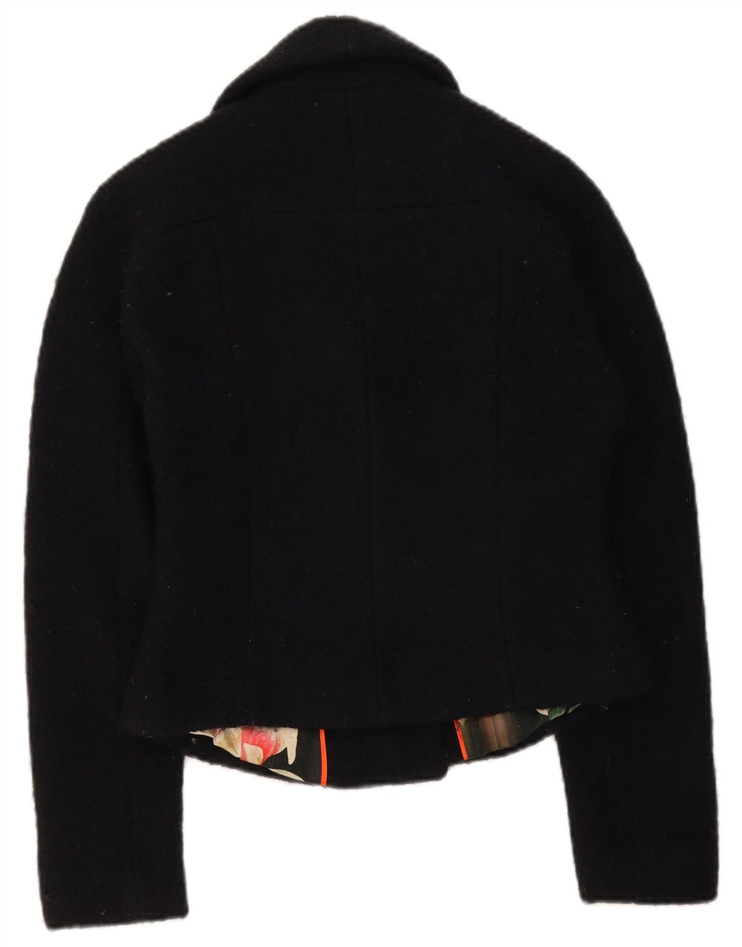 Ted Baker Veste Boléro Femme UK 8 Petite Laine Noire