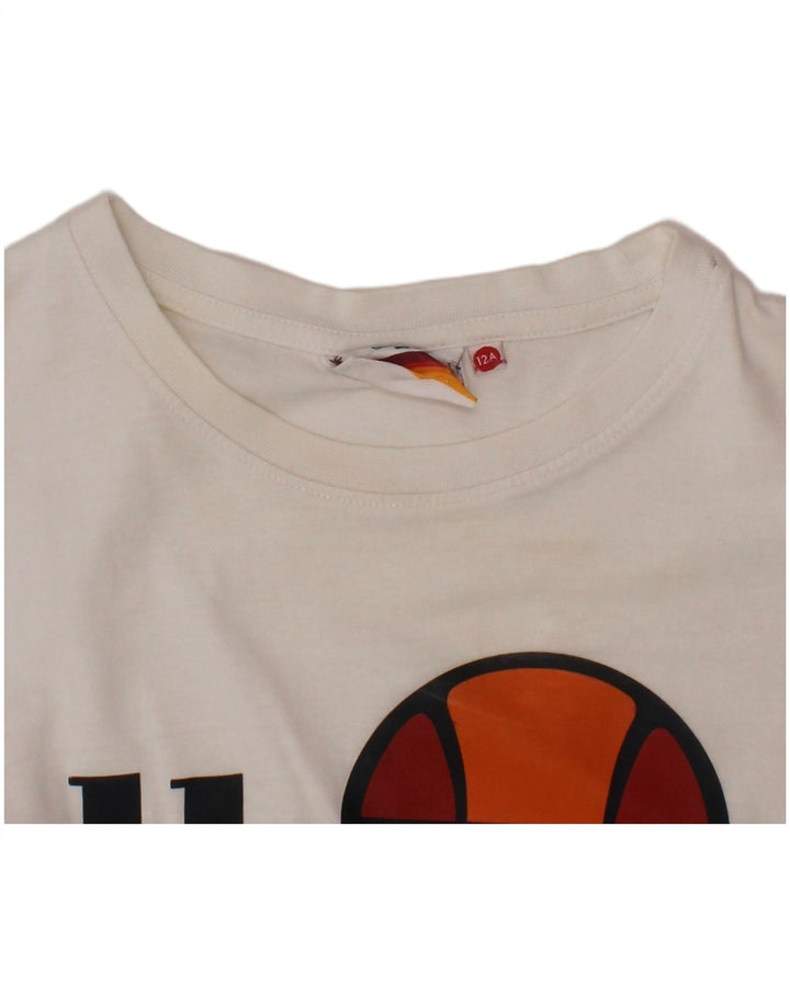 ELLESSE T-Shirt Graphique Garçon 11-12 ans Blanc